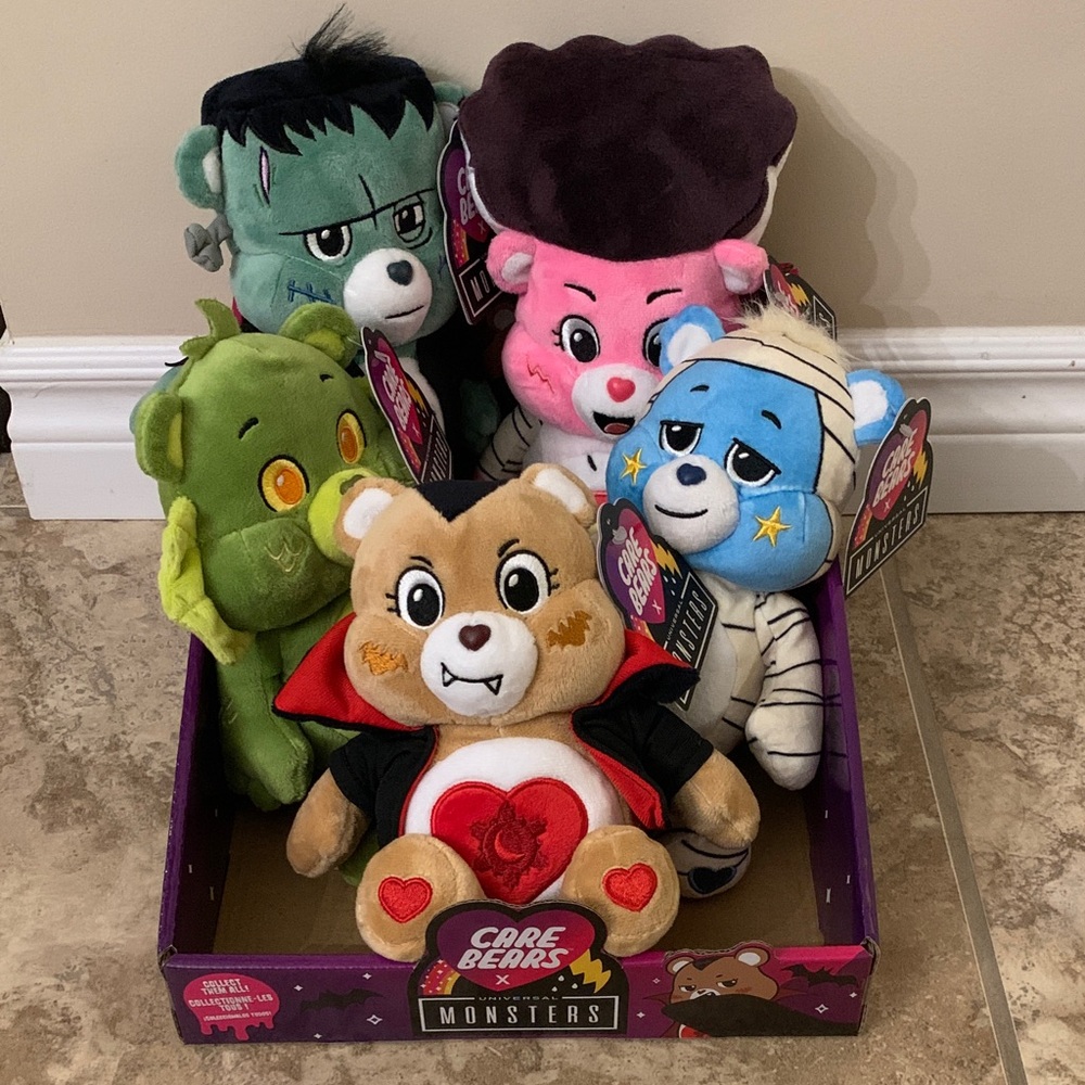 Care Bears Monsters NEW Plush Halloween Collection - Tenderheart Cheer Grumpy